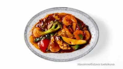 24. Kung Po-jättikatkarapuja (sis. maapähkinöitä)