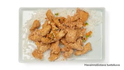 28. Friteerattua ankkaa sitruunakastikkeessa