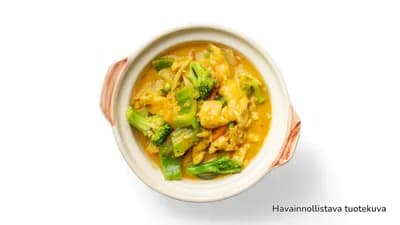 44. Kanaa currykastikkessa