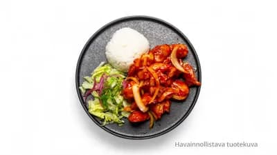 T8. Tofua makeassa chilikastikkeessa