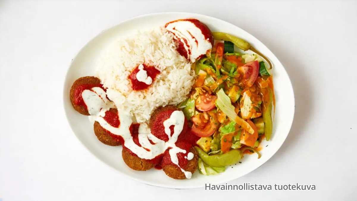 Falafel riisillä