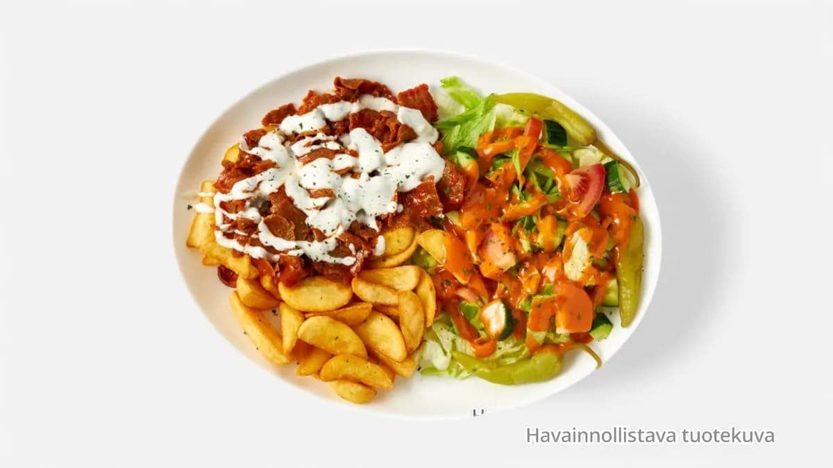 Kebab valitsemallasi lisukkeella