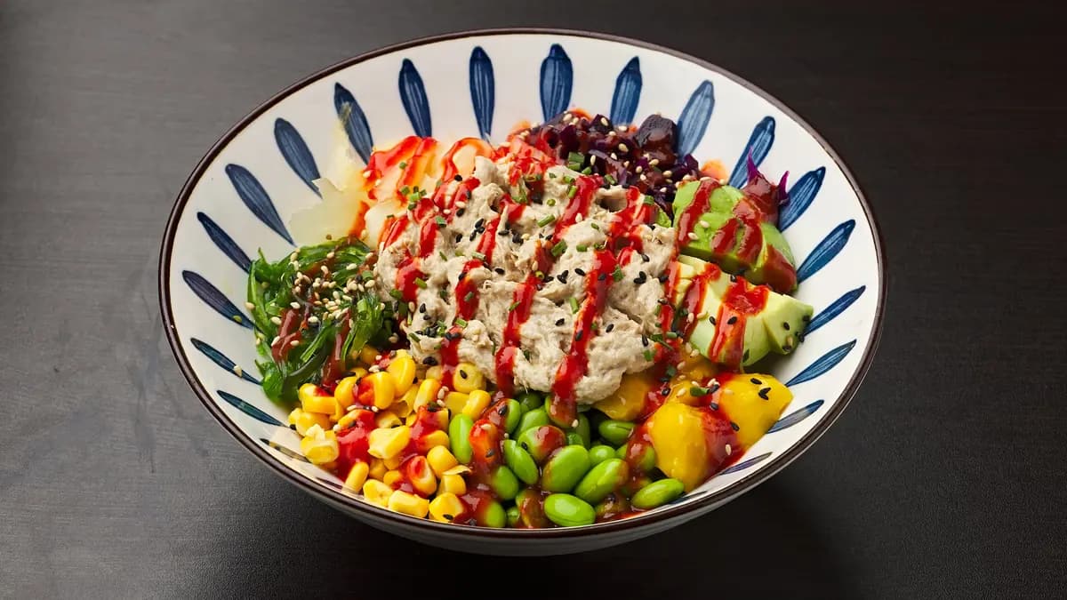 P5. Mashiro Tonnikala poke bowl (L,VG) 吞