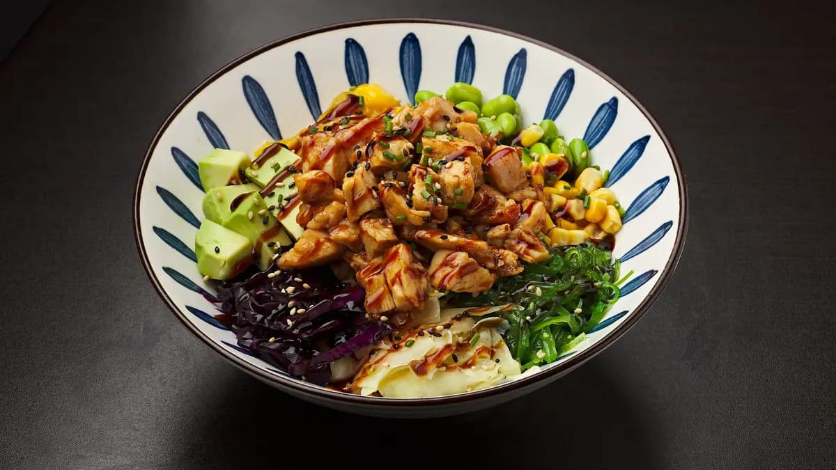 P4. Mashiro Kana poke bowl (L,G) 鸡
