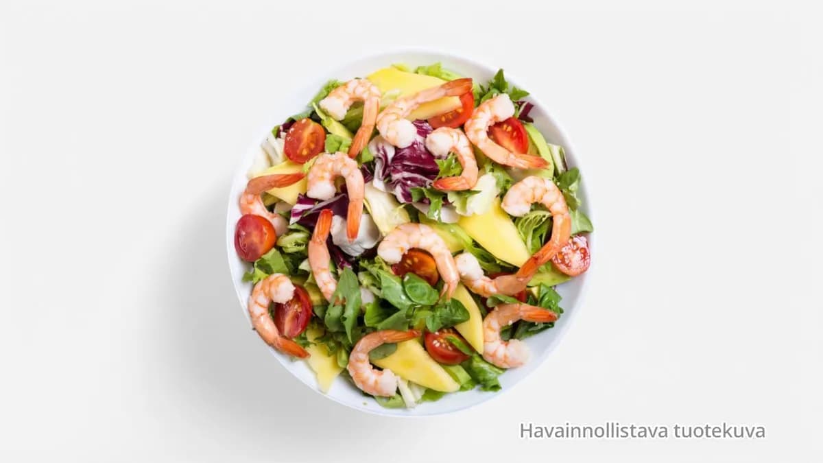 Insalata di gambretti e mango