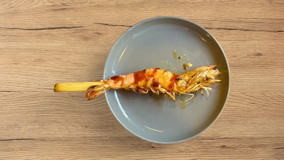 Grillattuja katkarapuja