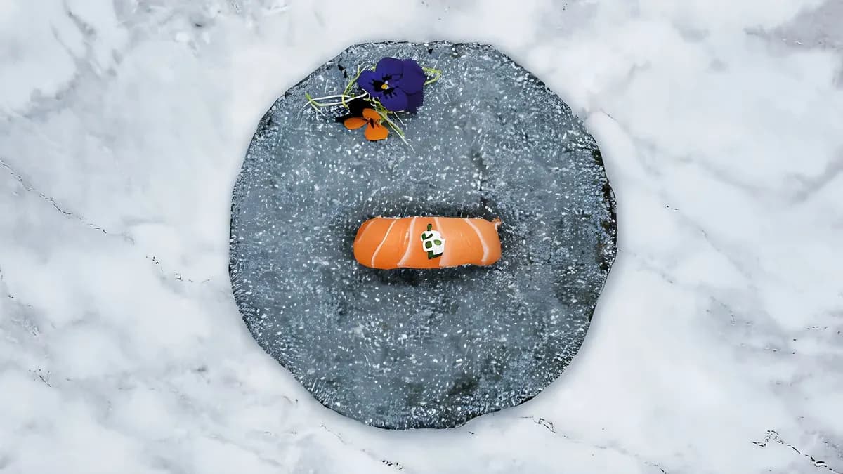 Nigiri -- Lohi tuorejuusto ja ruohosipulilla