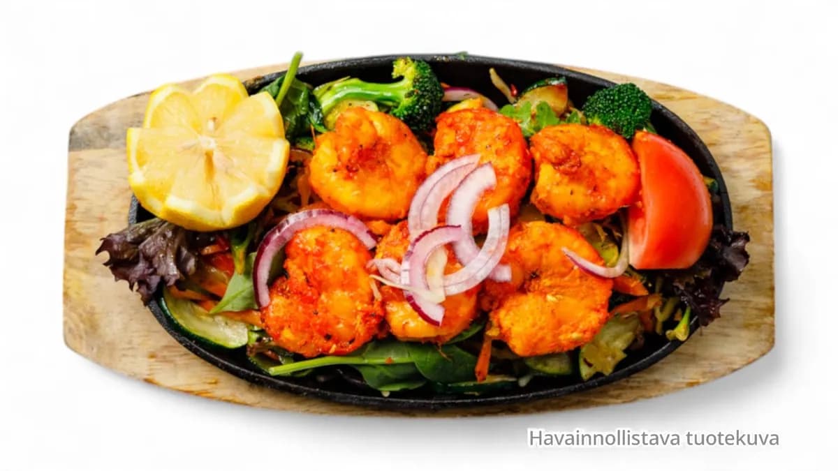 23. KING PRAWNS SIZZLER