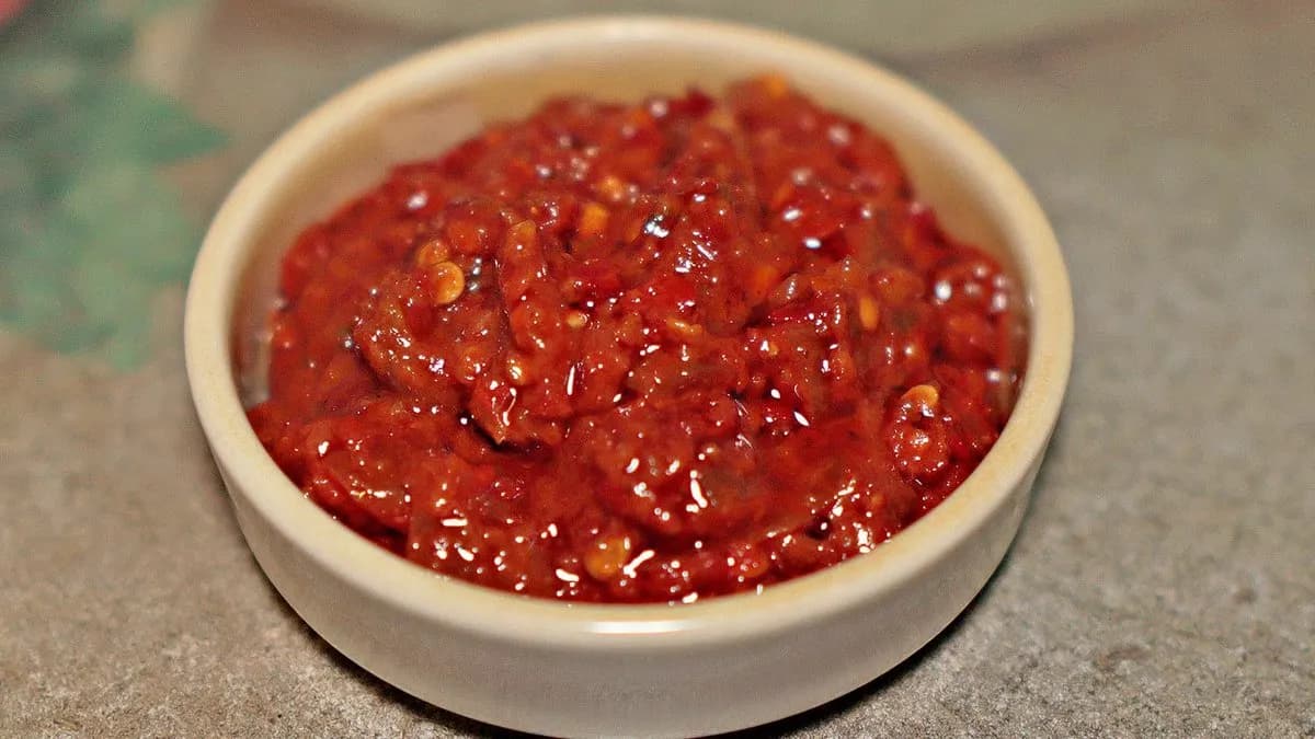 Homemade chili paste