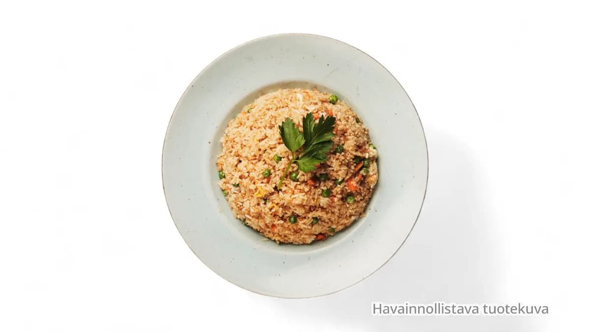 71. Lisäannos paistettua riisiä ja kananmunaa