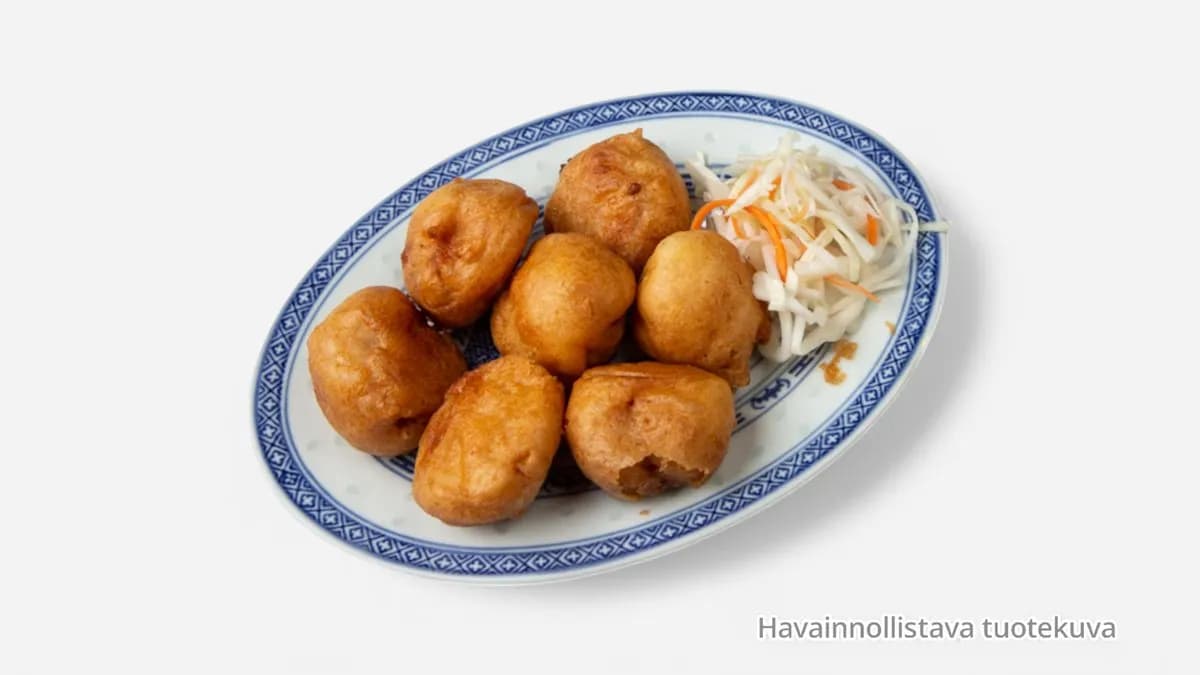 S1 Friteerattu kana riisillä