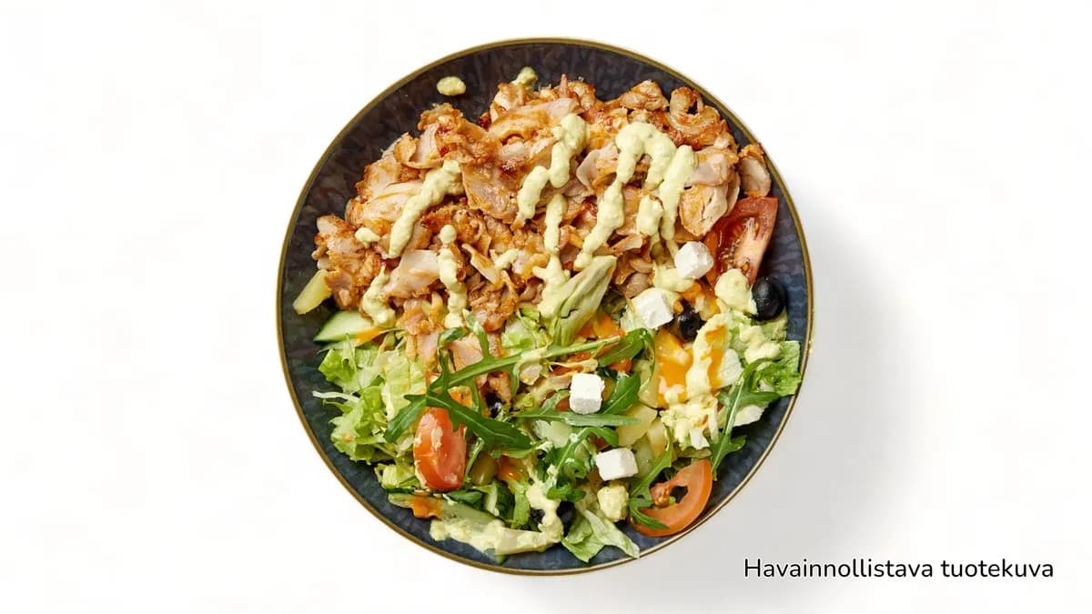 Kanakebab salaatilla