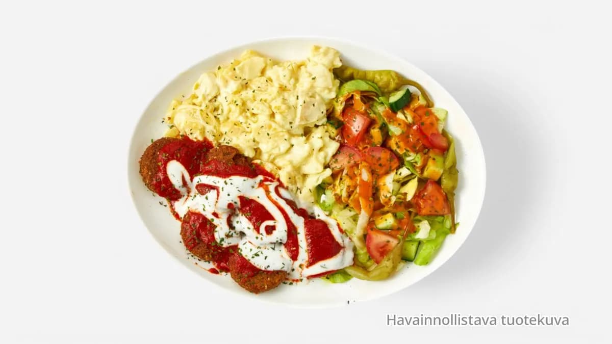 57. Falafel Kermaperunoilla