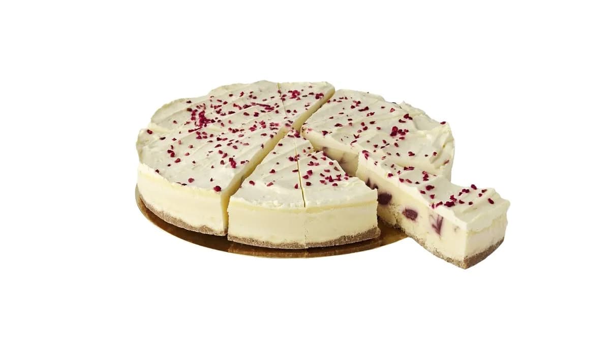 Pala vadelmajuustokakkua