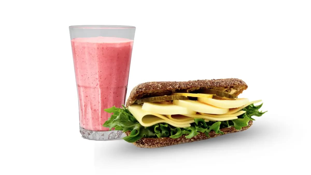 Aamiaisleipä ja smoothie