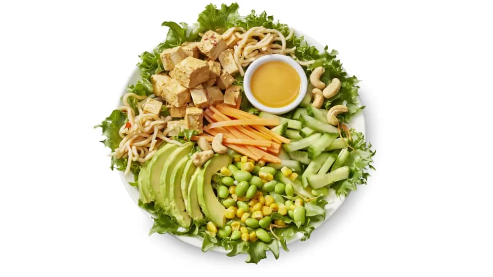 Thai tofu-nuudelisalaatti (VEG, Sis. pähkinää)