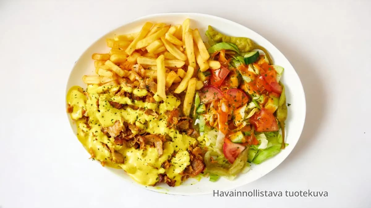 Kanakebab valitsemillasi perunoilla