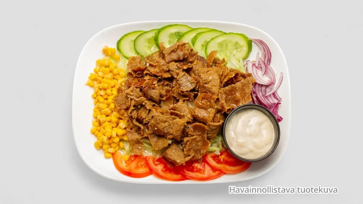 Kanakebab salaatilla
