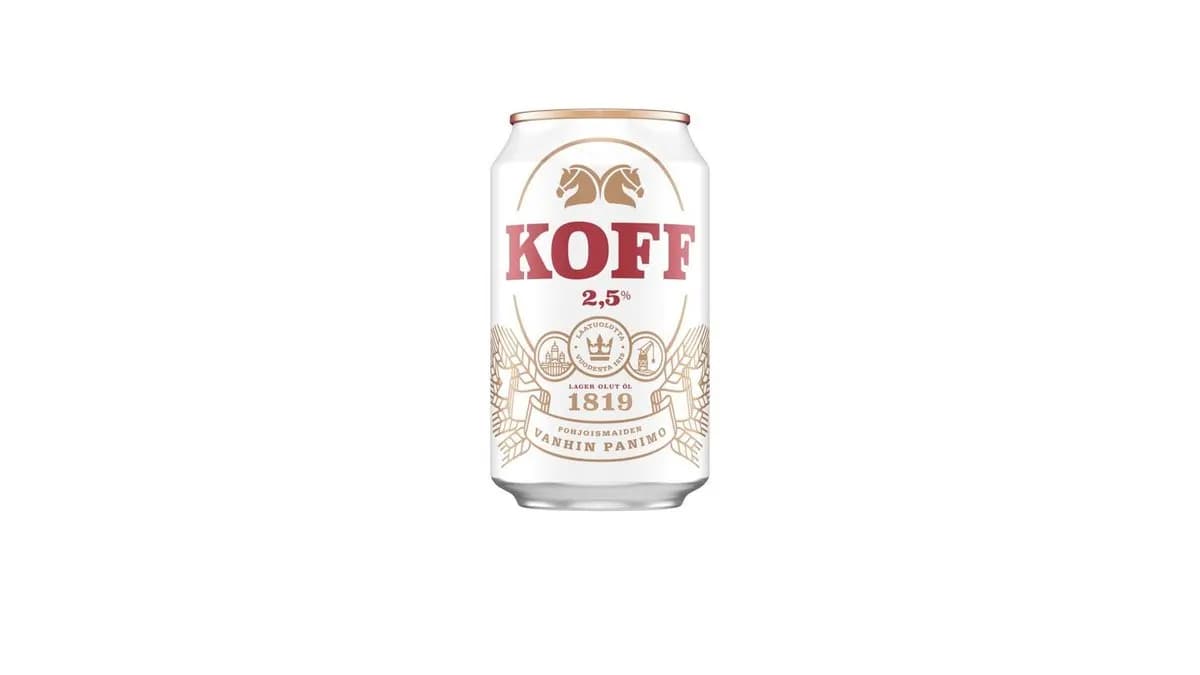 Koff gluteeniton Lager olut 2,5 % tölkki 0,33 L