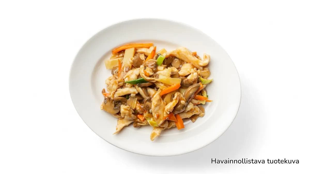 4. Härkää kiinalaisia sieniä ja bambuversoja