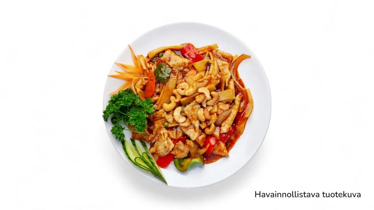 11. Kanaa ja cashew-pähkinöitä