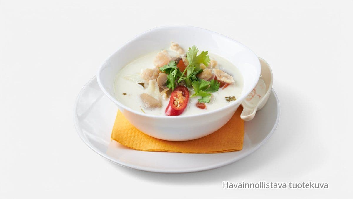 Kookosmaito-kanakeitto