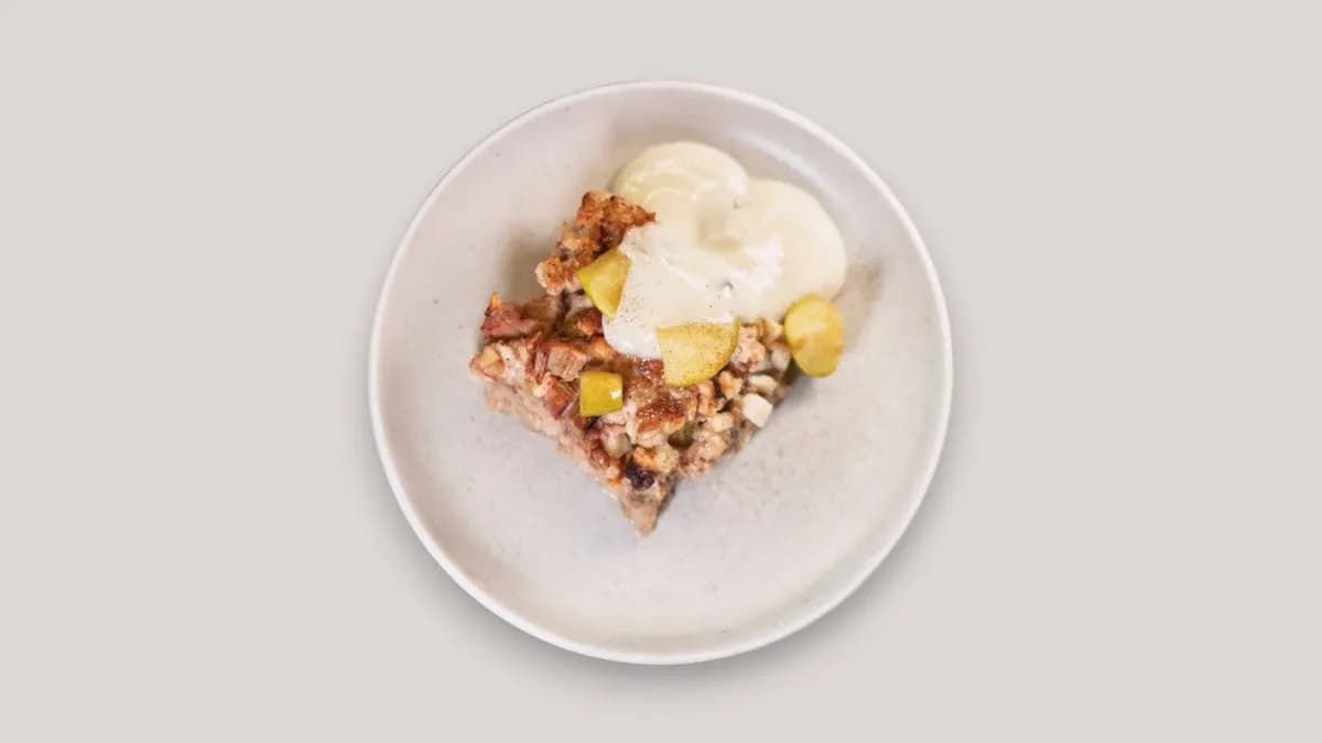 Apple-Rhubarb Crumble (G, V)