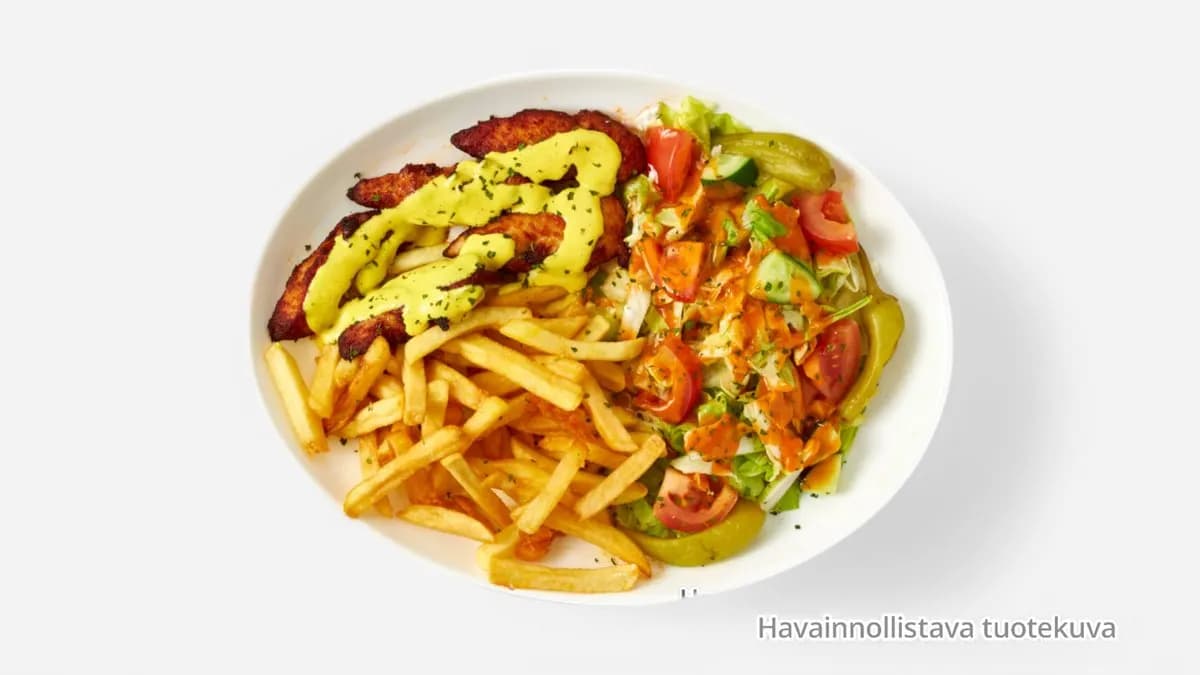 Currykanafile valitsemallasi lisukkeella