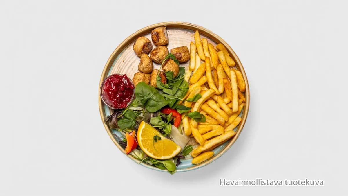 Lasten Meatballs with French Fries