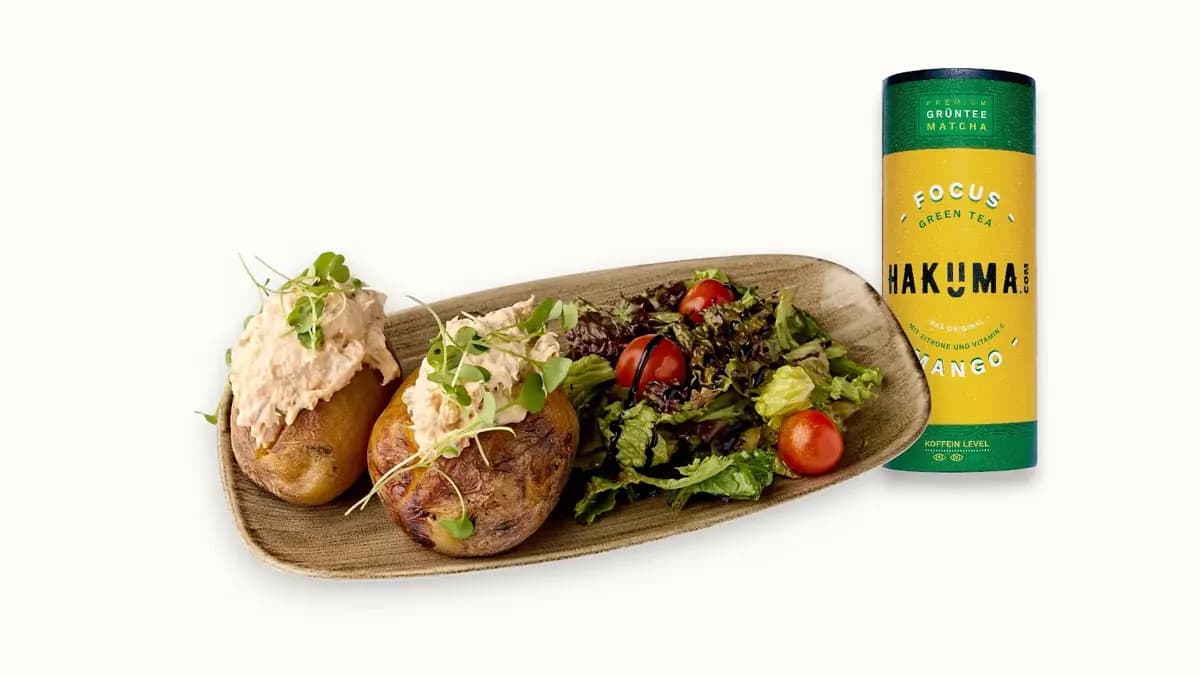 Uuniperuna 2 täytteellä & Ice Tea