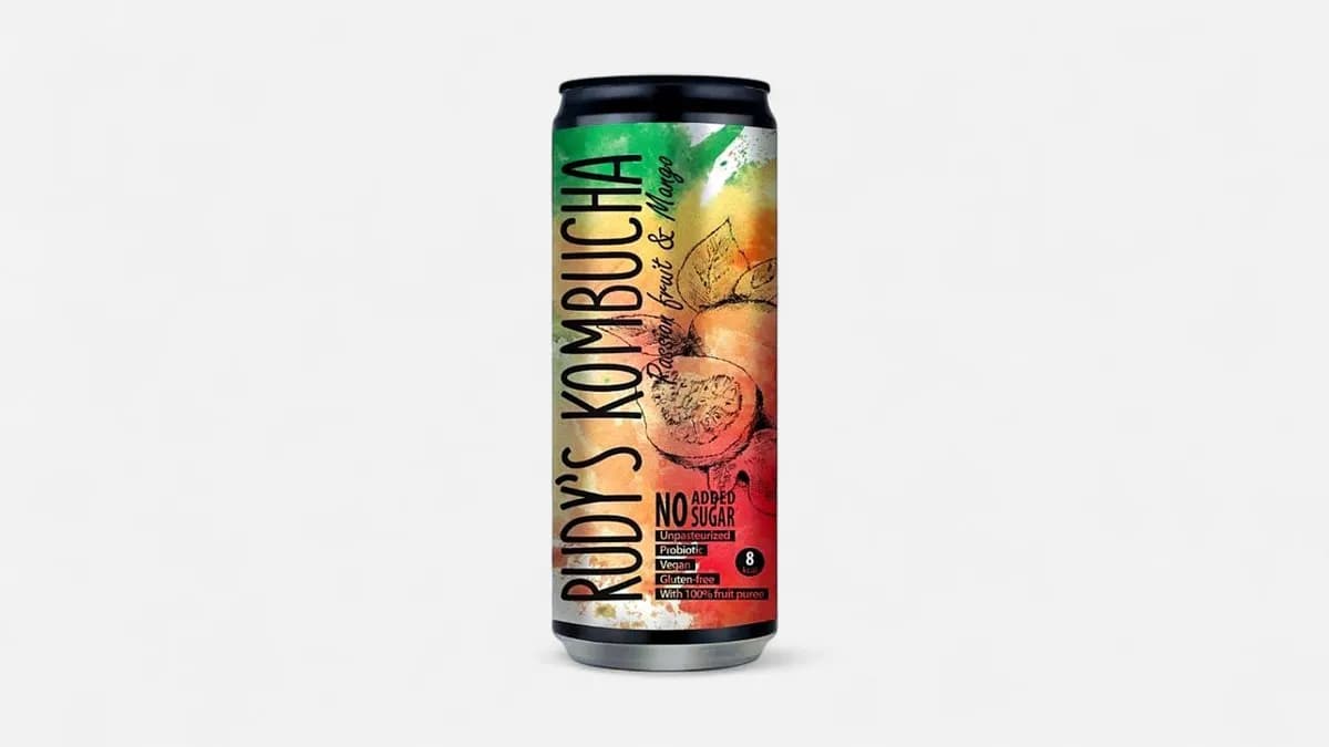 Rudy's kombucha - passionhedelmä & mango