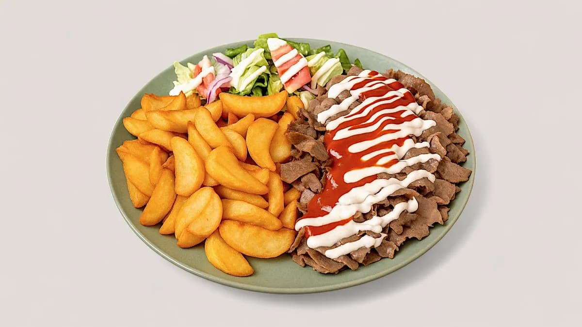 49. Kebab lohkoperunoilla