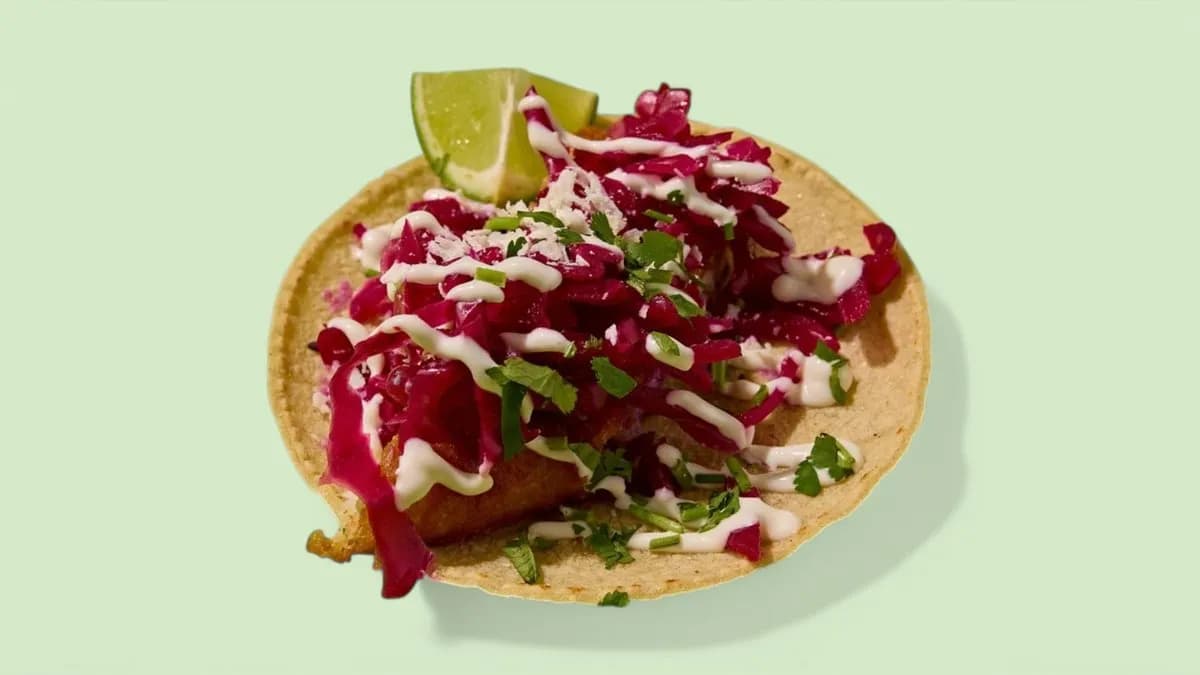 Baja style fish taco