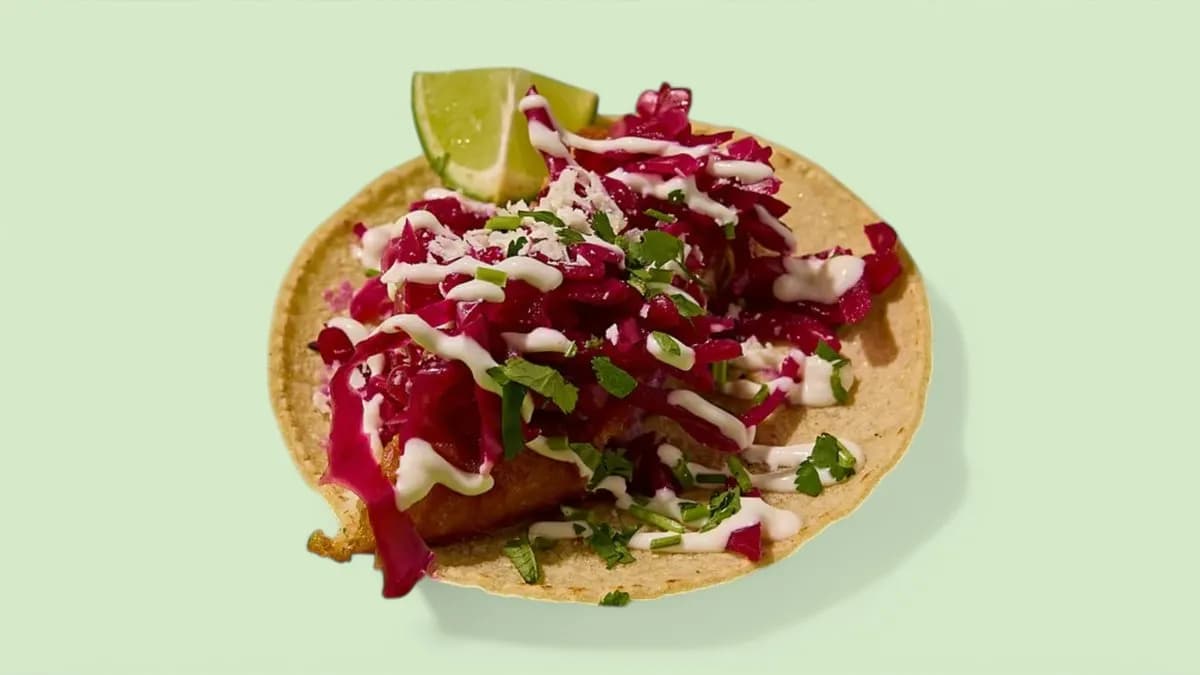 Baja style fish taco