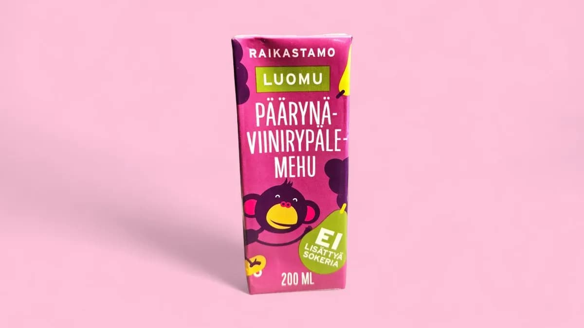 RAIKASTAMO Päärynä-viinirypäle mehu LUOMU