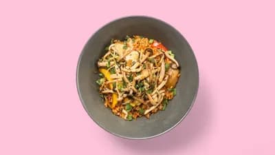 Vegan Kimchi Fried Rice with Mushrooms