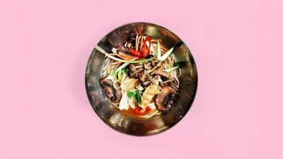 Fresh Udon with Mushrooms