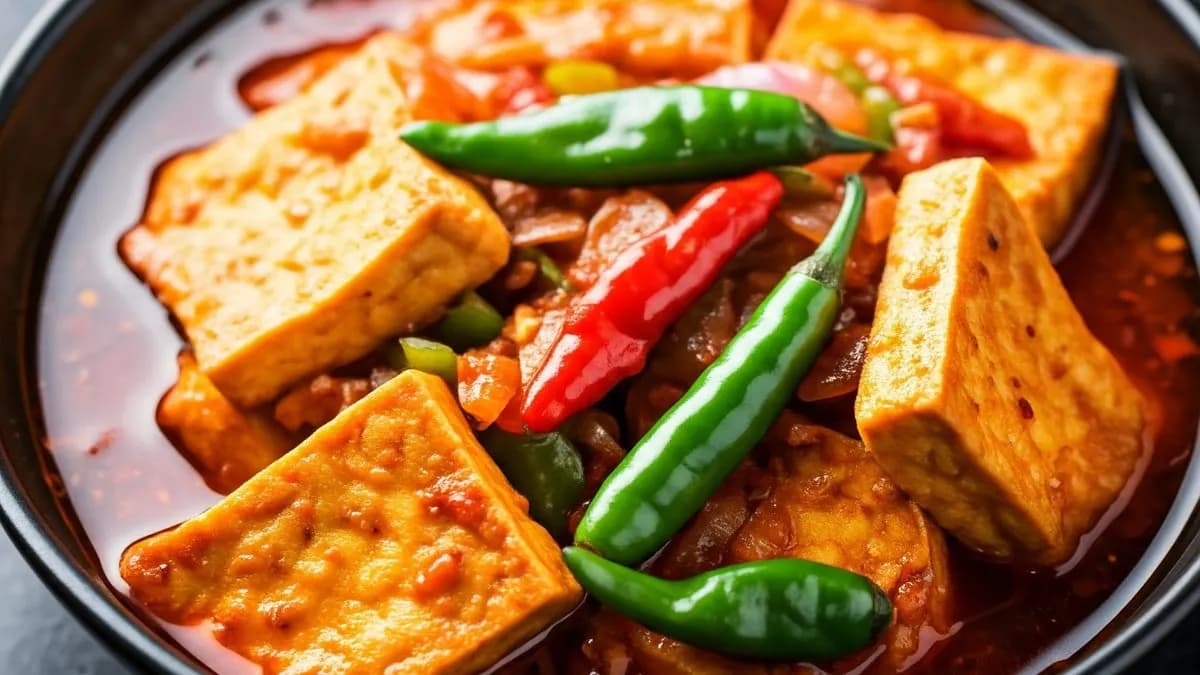 46. Tofu Chilly (Vegan Possible) 🌶️🌶️