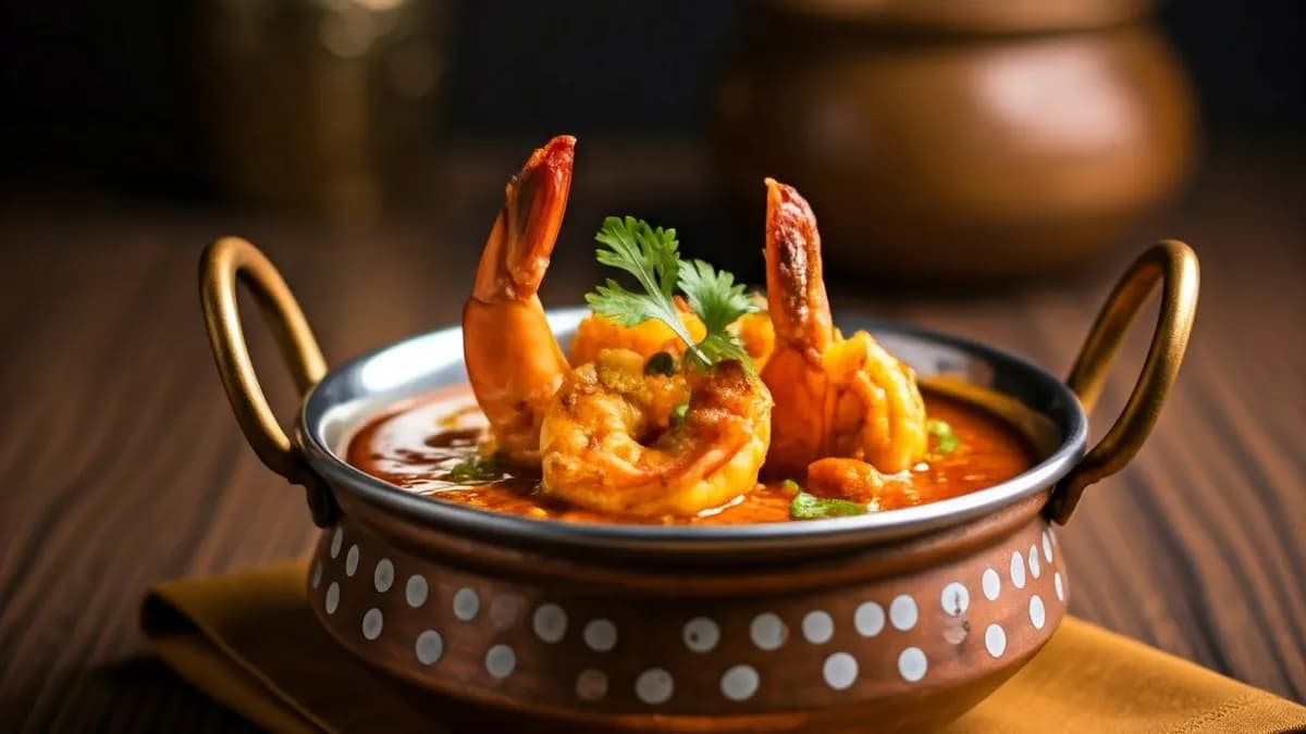 96. King Prawns Vindaloo (G,L,P) 🌶🌶🌶