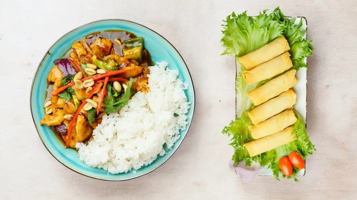 Kung Po -kanaa + Vegaaniset kevätkääryleet 6kpl