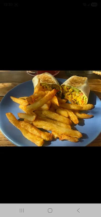 Veggie Steak Burrito & Coca-Cola Zero