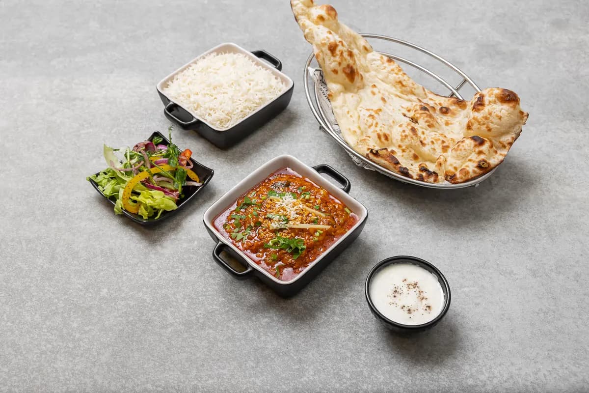 Madras Fish + Mango lassi