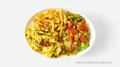 Kanakebab valitsemallasi lisukkeella