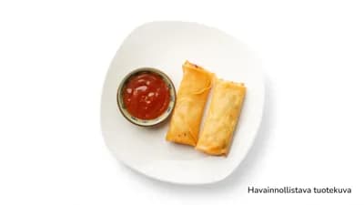 Friteeratut kevätkääryleet kasvistäytteellä 2 kpl