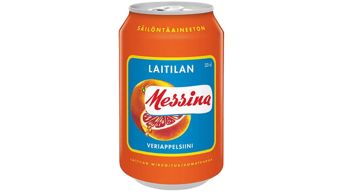 Laitilan Messina 0,33L veriappelsiininmakuinen limonaadi