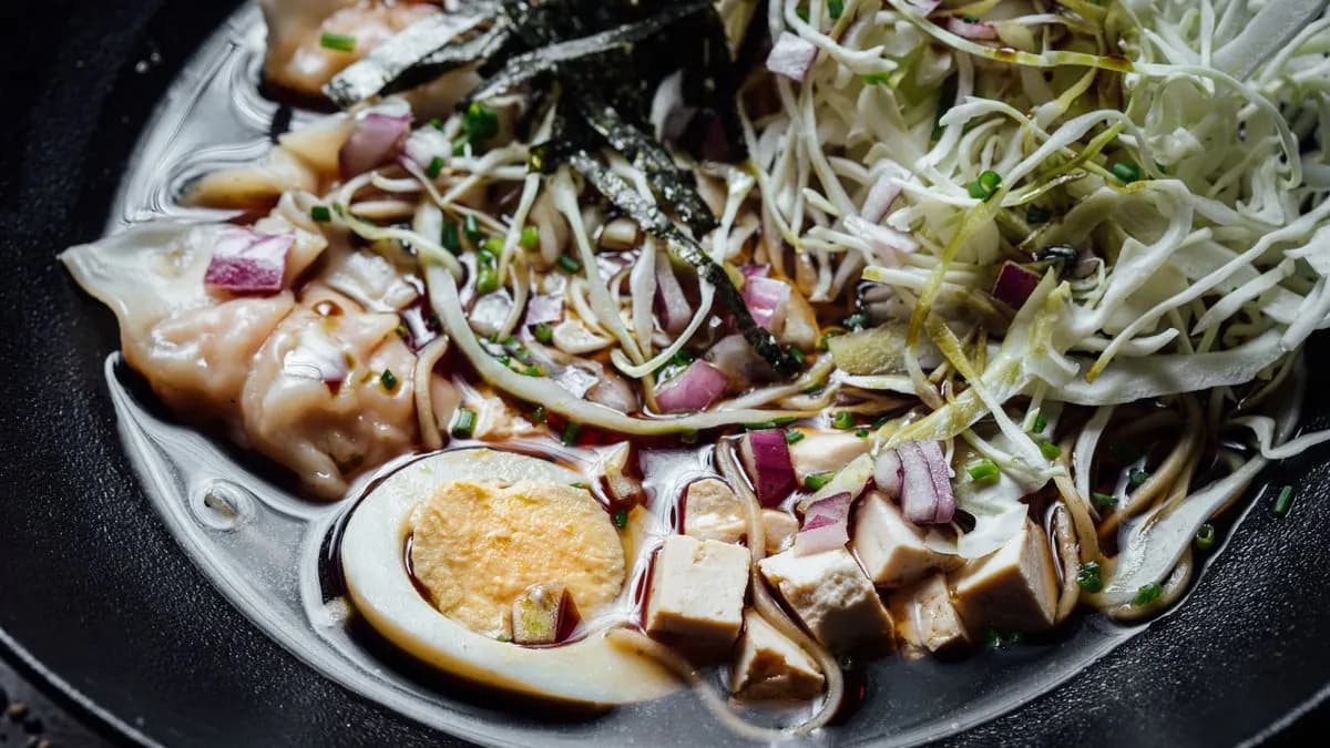 Chicken dumplings soup