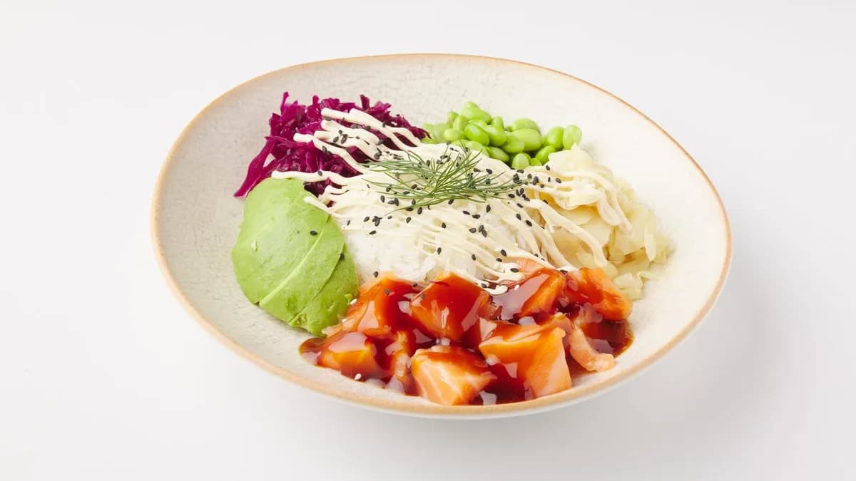 Teriyaki Salmon Poke Bowl