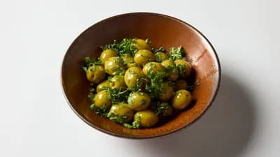 Marinated olives