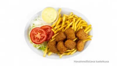 Kananugetti ranskalaisilla