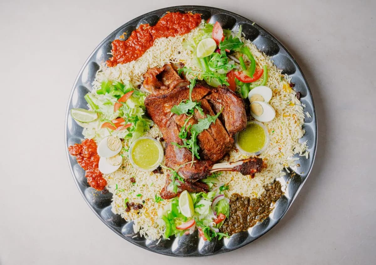 Lampaanpotka riisillä